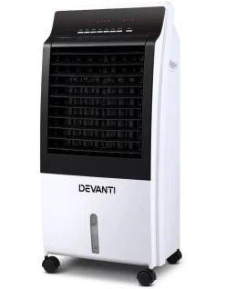 Best Pirce ✔️ Devanti Evaporative Air Cooler Potable Fan Cooling Remote Control Led Display ✔️