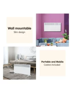 Flash Sale ???? Levante 2400W Electric Panel Heater Wifi Thermostat Castors NDM-24WT ???? -Devanti Shop unnamed file 1119