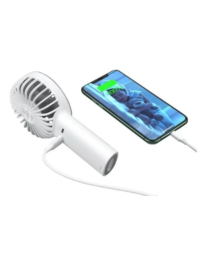 White Mini Fan & Power Bank Cheapest ???? Yoobao White Mini Fan & Power Bank ???? -Devanti Shop unnamed file 1154
