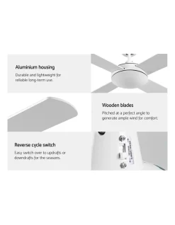 Outlet ⭐ Devanti Ceiling Fan 52'' W/Remote White ???? 5 Outlet ⭐ Devanti Ceiling Fan 52'' W/Remote White ???? -Devanti Shop unnamed file 1280