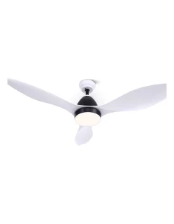 Outlet ???? Devanti 48'' Ceiling Fan With Light Remote Control Fans 3 Blades 1300mm DC Motor White ????