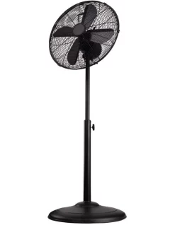Outlet ???? Goldair Metal Pedestal Fan 40cm In Matte Black ????